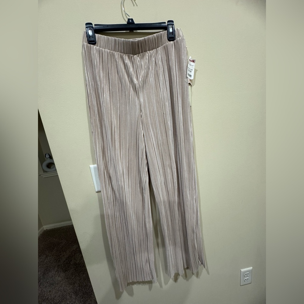 Rachel Zoe Metallic Pleated pants